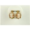 Image 1 : ANTIQUE  GOLD CAMEO EARRING w SCREW BACKS #1201275