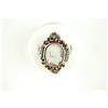 Image 1 : ANTIQUE Style CAMEO RING GARNETS AND MARCASITES#1201278