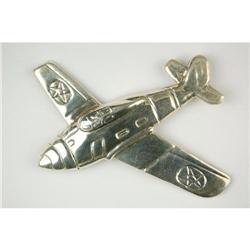 STERLING  SILVER AIRPLANE PIN #1201281