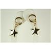 Image 1 : 14k YELLOW GOLD EARRINGS w STAR DANGLE #1201282