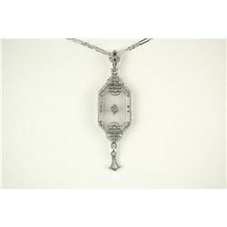 ANTIQUE SUNRAY CRYSTAL NECKLACE #1201286