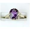 Image 1 : ANTIQUE WHITE GOLD RING AMETHYST 2.50 CARATS! #1201290