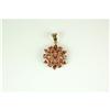 Image 1 : 14K GOLD PENDANT CLUSTER OF GARNETS  #1201294