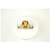 Image 1 : ANTIQUE 14k WHITE GOLD RING w GOLDEN TOPAZ#1201297