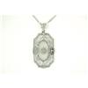 Image 1 : ANTIQUE Style NECKLACE CRYSTAL w DIAMOND #1201308