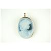 Image 1 : 14K GOLD AGATE CAMEO PIN PENDANT #1201316