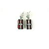 Image 1 : ANTIQUE STYLE EARRINGS GARNET DIAMOND FILIGREE #1201328
