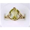 Image 1 : ANTIQUE Style Gold Ring PERIDOT 4 CARATS! #1201335