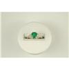 Image 1 :  ANTIQUE WHITEGOLD RING EMERALD .90 CTS!! #1201351