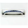 Image 1 : 18k WHITE GOLD WEDDING BAND w SAPPHIRES! #1201354