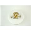 Image 1 : ANTIQUE Style WHITEGOLD RING GOLDEN TOPAZ 5 #1201357