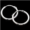Image 1 : PLATINUM HOOP EARRINGS 3/4 inch across #1201395