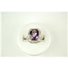 Image 1 : ANTIQUE Style WHITE Gold Ring AMETHYST 5 #1201415