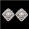 Image 1 : WHITE GOLD DIAMOND EARRINGS SPECTACULAR! #1201422