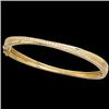 Image 1 : 14k DIAMOND Bangle Bracelet ONE CARAT! #1201424