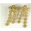 Image 1 : IMPORTANT 18K GOLD DIAMOND EARRINGS 4.25 #1201435