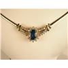 Image 1 : Gold Necklace SAPPHIRE w DIAMONDS #1201460