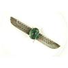 Image 1 :  ANTIQUE Silver SCARAB Pin w Wings #1201472