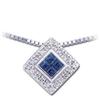 Image 1 : 14k  NECKLACE SAPPHIRES DIAMONDS #1201482