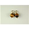 Image 1 :  14k EARRING JACKETS TIGER EYE #1201484