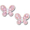 Image 1 : BUTTERFLY  EARRINGS PINK SAPPHIRES w DIAMONDS #1201485