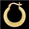 Image 1 : 14K GOLD CREOLE HOOP EARRINGS  #1201519