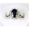 Image 1 : Estate Gold Ring SAPPHIRE 4 CARATS w DIAMONDS #1201530