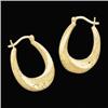 Image 1 : 14K GOLD HOOP EARRINGS 1 X 3/4 INCH  #1201546