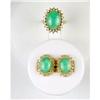 Image 1 : VINTAGE IMPERIAL JADE RING w EARRING SUITE #1201554