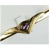 Image 1 : HALLMARKED ANTIQUE GOLD BRACELET  AMETHYST #1201579