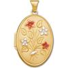 Image 1 : 14K GOLD LOCKET Flower Design #1201604