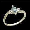 Image 1 : WhiteGold Ring AQUAMARINE DIAMONDS #1201625