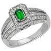 Image 1 :  WhiteGold EMERALD Diamond Engagement Ring #1201632