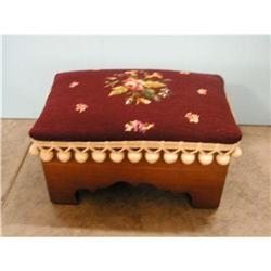   NEEDLEPOINTE FOOT STOOL       #1211381