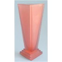 NMV Pink Satin Glass Modernistic  Vase #1211388