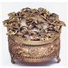 Image 1 : Ornate Ormolu Floral & Vine Powder Jar #1211435