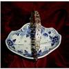 Image 1 : Delftware Bonbon-dish with silver handle #1212131