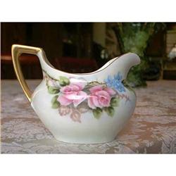 R S Germany Cream Pitcher Pink Roses #1212239