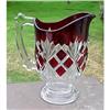 Image 1 : Ruby Stain Sheaf Block Milk Pitcher EAPG #1220559