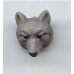 Grey Wolf Head Plastic Button #1220633