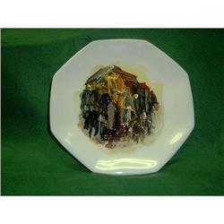 Acrylic Painting on a Milk Glass Plate #1220785