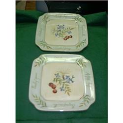 Pair Hand Painted Capriware Plates.  #1220819