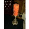 Image 1 : Large Brass Candle Holder w/ Candle Signed  #1220936
