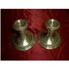 Image 1 : Pair of Weighted Sterling Silver Candle Holders#1221014