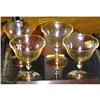 Image 1 : Set of Four Stemware Marigold Depression Glass #1221279