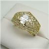 Image 1 : Elegant Gold Filigree Queen Victoria Ring size #1221319