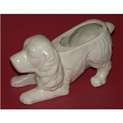 Ivory Shawnee Spaniel Dog Planter #1221390