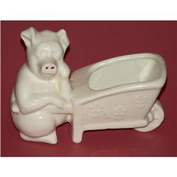 Shawnee Ivory Pig with Wheelbarrow #1221391