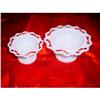 Image 1 : Milk Glass Translucent Candy Dishes (Two) #1221532