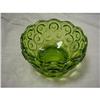 Image 1 : Green glass bowl--Circle and Star pattern #1221538